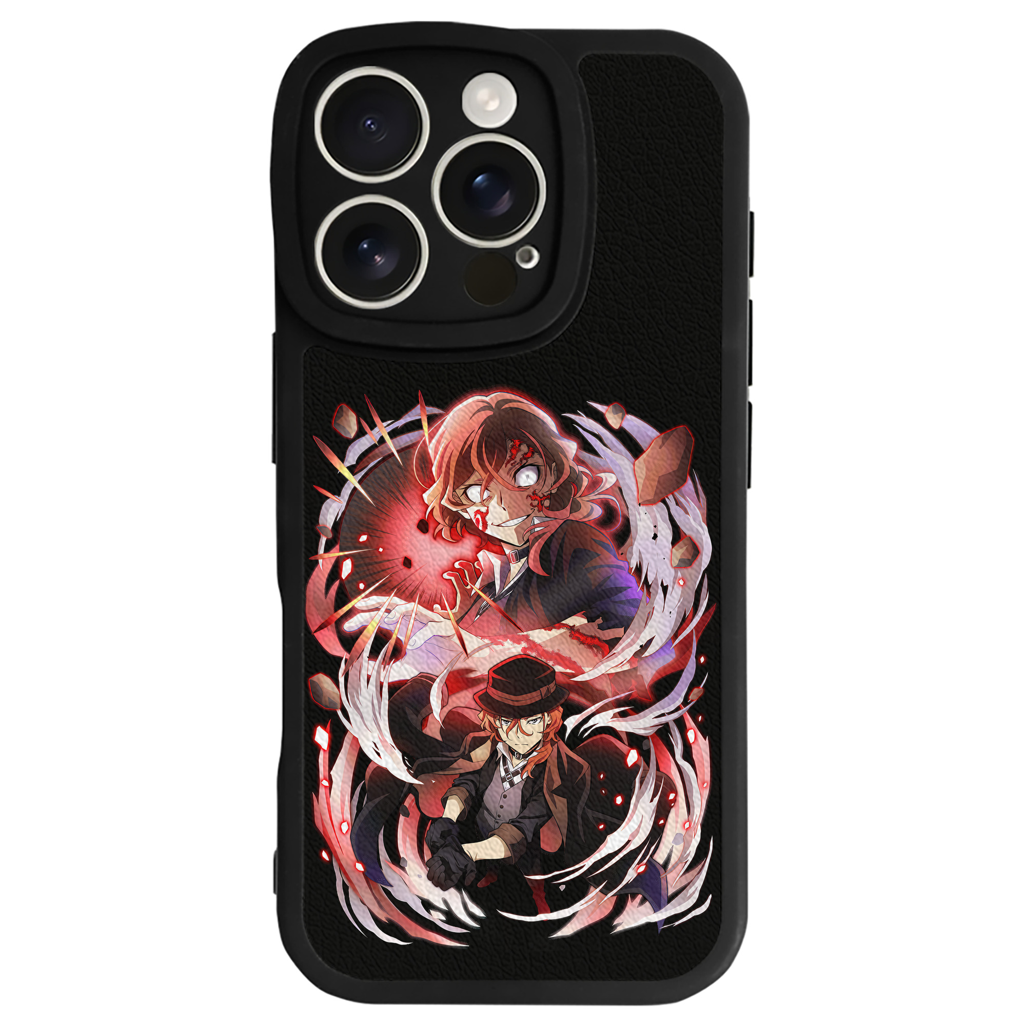 （画像用） 文豪ストレイドッグス Bungo Stray Dogs 【iPhone 16シリーズ対応】シリコンスマホケース（レザー調） 材質：シリコン